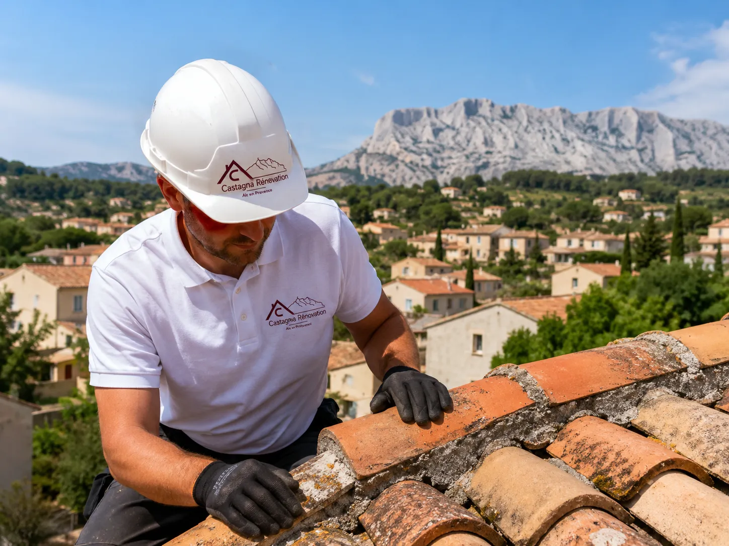 Entretien de toiture d'une maison provençale — Castagna Rénovation